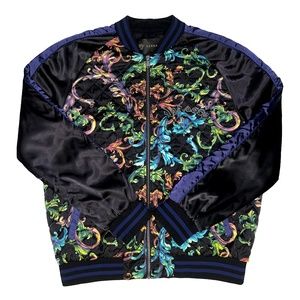 *RARE* Men's Versace Quilted Baroque Bomber Jacket SIZE 56/XL